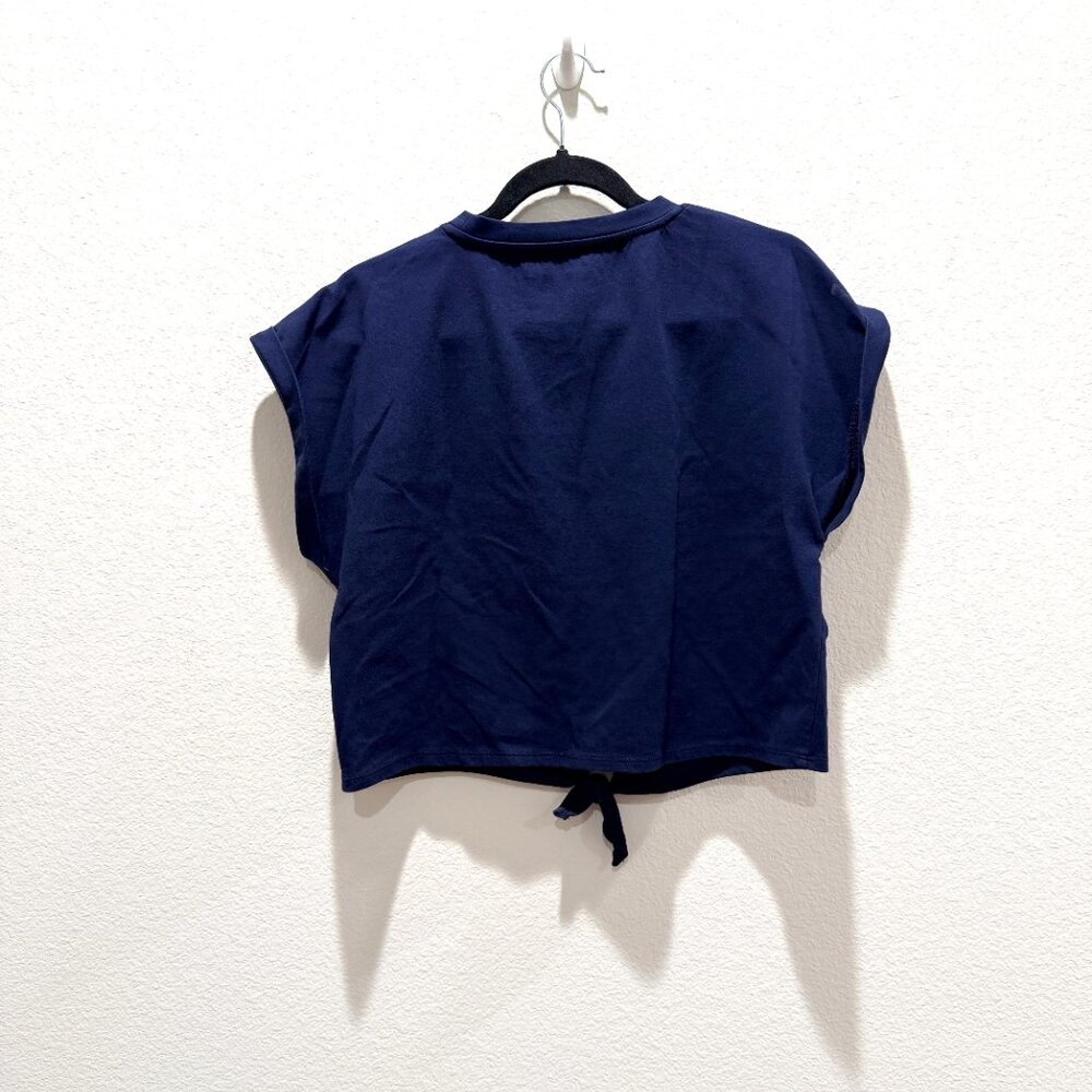 Cider Matched Two-Piece Set straight leg crop top dark navy size XL - Picture 4 of 10